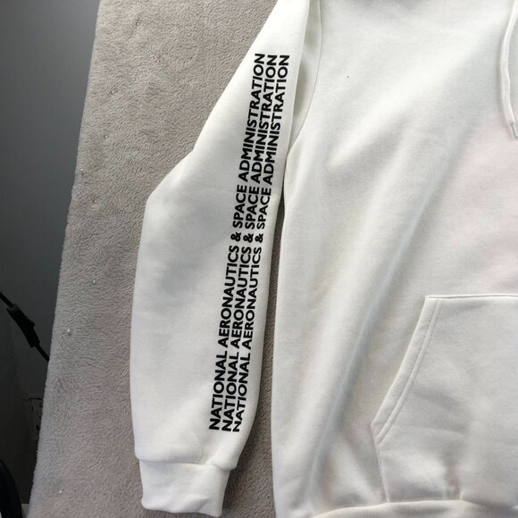 Hyper Space Mens NASA Hoodie Sweatshirt Size XL Pullover Caasual White Graphic - Picture 6 of 12